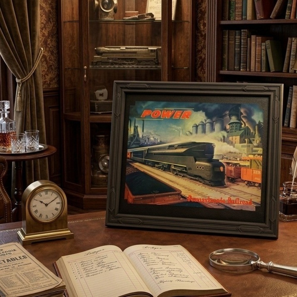 Pennsylvania Railroad POWER Framed Art Print T1 Steam Locomotive Train Decor